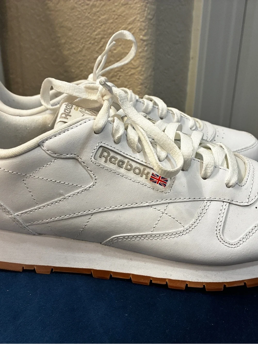 Reebok White Sneakers with Gum Outsole